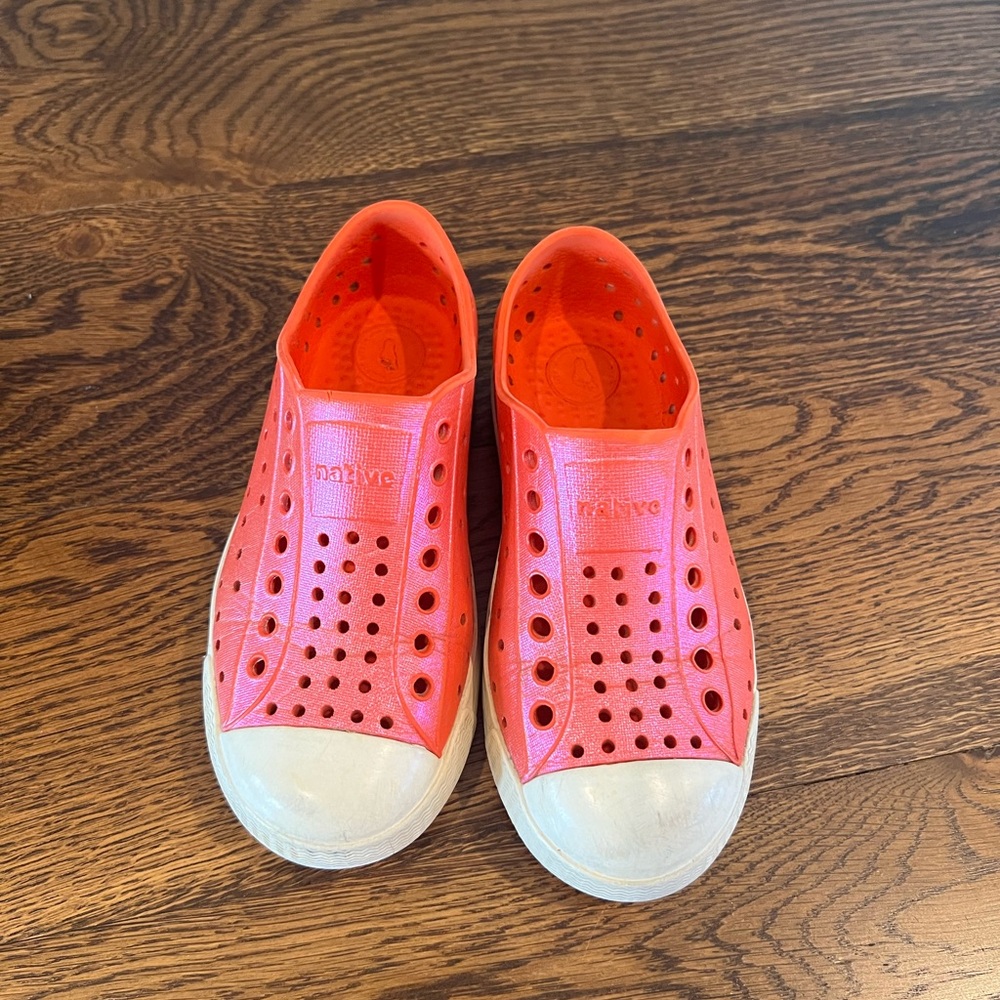 Pink Natives size 11. Some wear but still a lot of life left